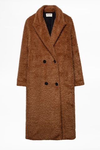 Abrigo Miko - Abrigo de pelo sintético para mujer.