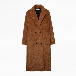 Abrigo Miko - Abrigo de pelo sintético para mujer.