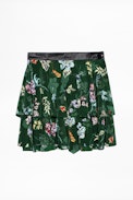 Jupe Soie Jim Print Season - Jupe imprimée en soie.