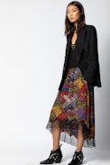Joslin Glam Silk Skirt - Silk and lace skirt.