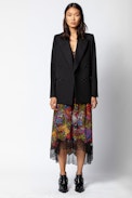 Joslin Glam Silk Skirt - Silk and lace skirt.