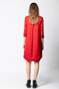 Roa Satin Dress - Women’s shirt dress.