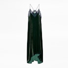 Robe Risty Velvet - Robe longue en dentelle et en soie mélangée.