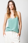 Camel Silk Camisole - Women’s silk camisole.