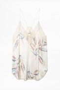 Trägertop Christy Paradise - Damen-Trägertop aus Seide.