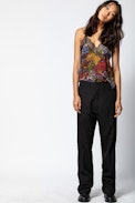 Christy Glam Silk Camisole - Silk and lace camisole.