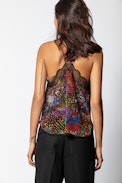 Christy Glam Silk Camisole - Silk and lace camisole.