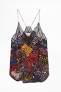 Christy Glam Silk Camisole - Silk and lace camisole.