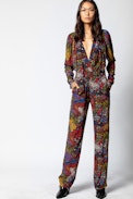Captain Print Silk Jumpsuit - Silk jumpsuit