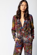 Captain Print Silk Jumpsuit - Silk jumpsuit