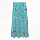 June Daisy Silk Skirt - Long printed skirt.