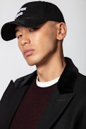 Mendel Velvet Coat - Men's black coat.