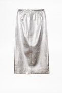Jupe Jaden Silver - Jupe argenté en cuir.