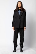 Pantalón D-Pablo Smock - Pantalón ancho de traje para mujer