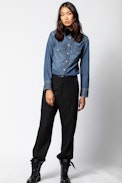 Pantalón D-Pablo Smock - Pantalón ancho de traje para mujer