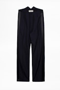 Pantalón D-Pablo Smock - Pantalón ancho de traje para mujer