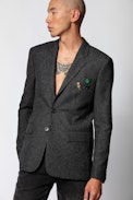 Veste Valfried Stripe Pins - Veste de costume homme en laine.