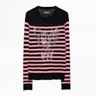Miss Eagle Cachemire Sweater - Women’s striped cashmere sweater.