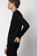 Pull Ginger - Pull noir col V homme.