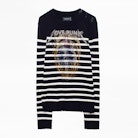 Jeremia MW Punk Sweater - Women’s striped merino wool sweater.