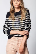 Jeremia MW Punk Sweater - Women’s striped merino wool sweater.