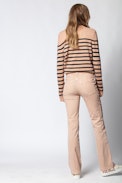 Jeremia MW Skull Sweater - Women’s striped merino wool sweater.