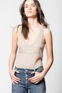 Joss Cashmere Tank Top - Women’s cashmere tank top.