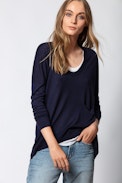 Preppy Silk Sweater - Silk and cashmere sweater