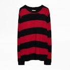 Bensi Stripes Sweater - Men's round neck sweater.