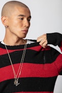 Bensi Stripes Sweater - Men's round neck sweater.