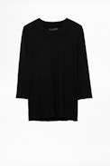 Pull Leti Cachemire - Pull noir en cachemire.
