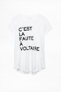 T-shirt Woop Voltaire - T-shirt à message femme.