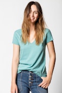 Story Fishnet T-shirt - Women’s cotton T-shirt.