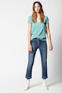 Story Fishnet T-shirt - Women’s cotton T-shirt.