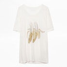 Marta Banana T-shirt - Women’s T-shirt with rhinestones