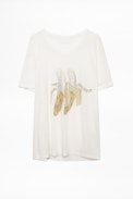 Marta Banana T-shirt - Women’s T-shirt with rhinestones