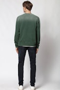 Steeve Spray Skull Sweatshirt - Men’s khaki sweatshirt, embroidery on the front.