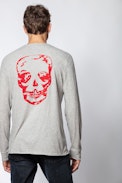 Monastir Skull Used T-shirt - Men’s Tunisian collar T-shirt.