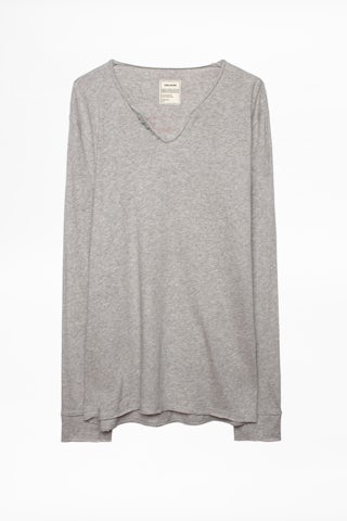 Monastir Skull Used T-shirt - Men’s Tunisian collar T-shirt.