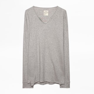 Monastir Skull Used T-shirt - Men’s Tunisian collar T-shirt.