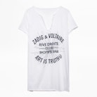 Top tunecino Blason Strass - Camiseta de algodón para mujer.