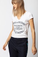 Top tunecino Blason Strass - Camiseta de algodón para mujer.