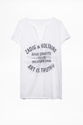 Top tunecino Blason Strass - Camiseta de algodón para mujer.
