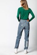 Music Tunisian Collar T-shirt - Women’s slogan T-shirt.