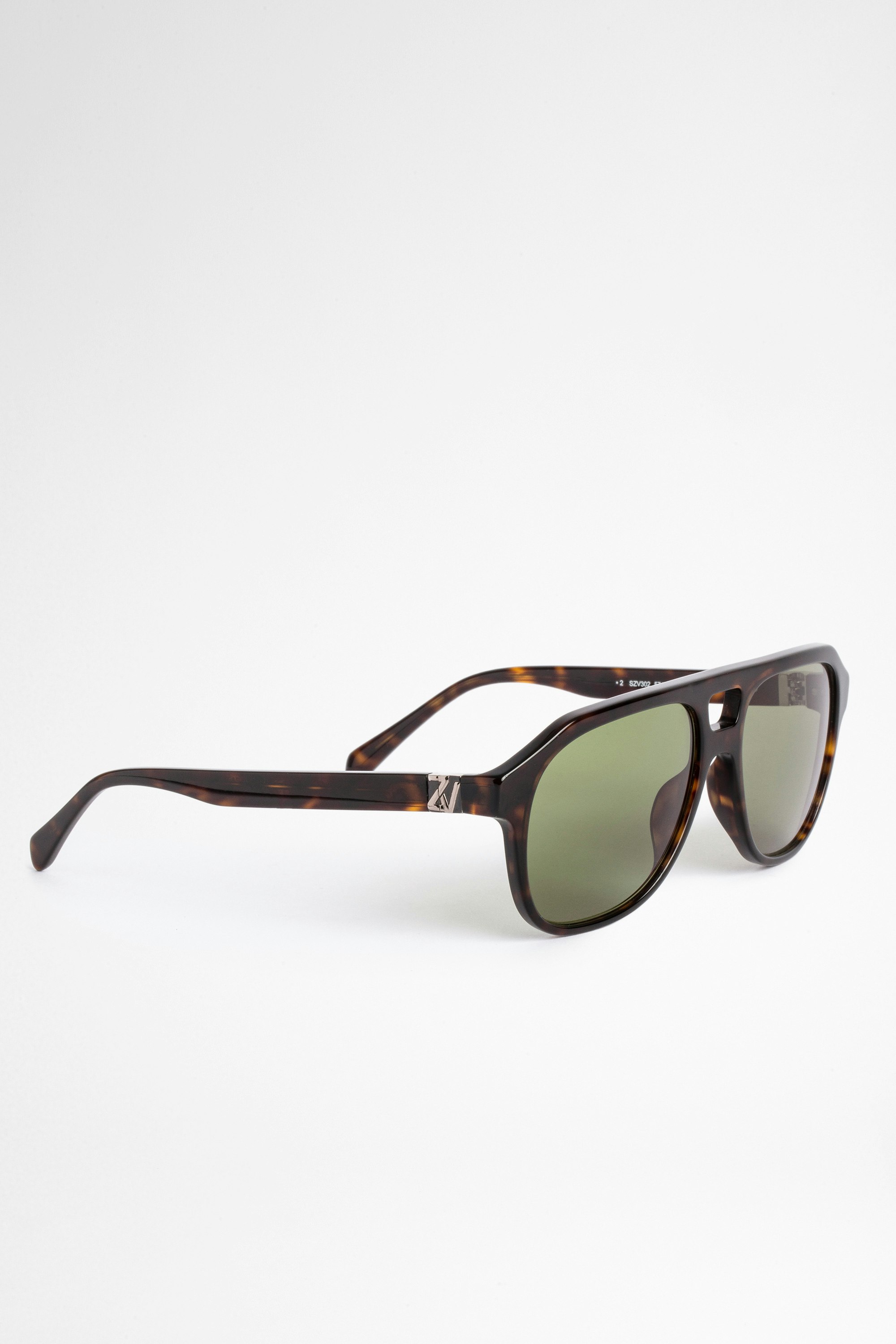 Sunglasses Shiny Unisex Zadig&Volatire acetate sunglasses in havana color.