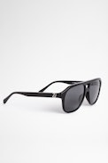 Sunglasses Shiny - Zadig&Volatire unisex acetate sunglasses, black color.