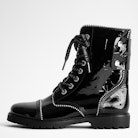 Stiefeletten Joe Wrinkle Studs - Schwarze Ranger-Damenstiefeletten aus Leder