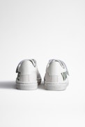 Kinder-Sneaker Jemmy Leder - Cremefarbene Kinderturnschuhe