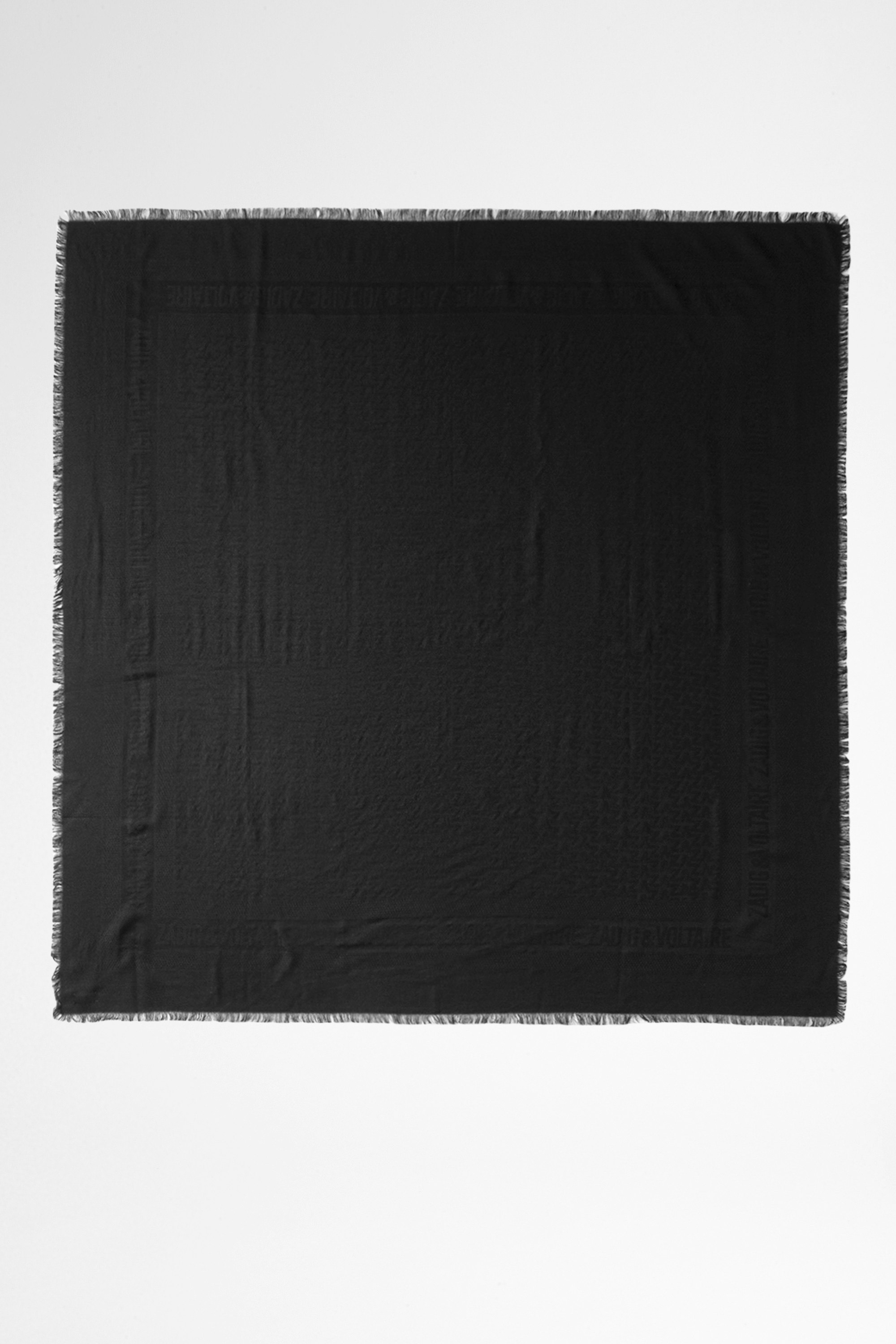 Foulard Glenn ZV Initiale - Grand foulard noir.