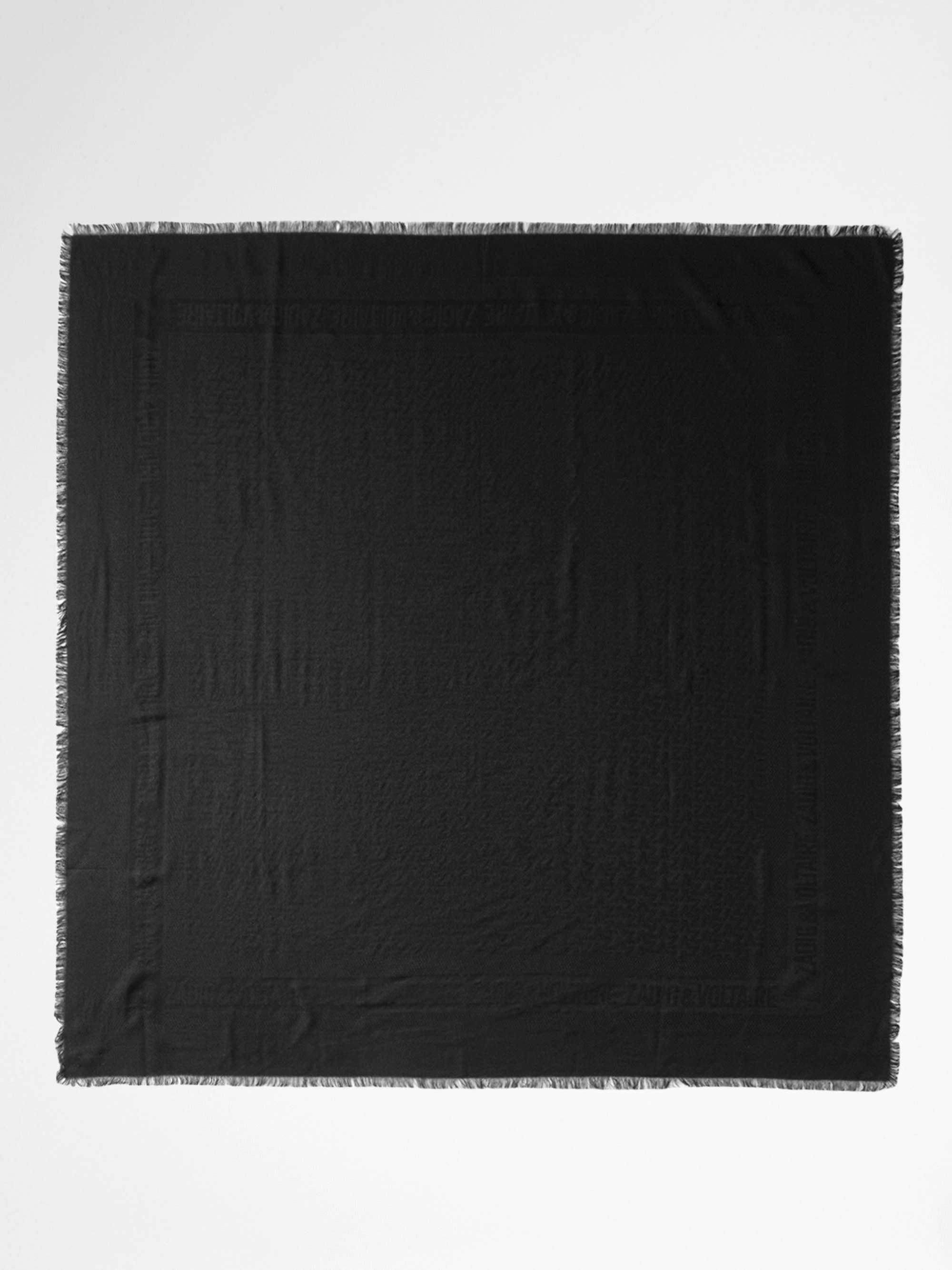 Foulard Glenn ZV Initiale - Grand foulard noir.